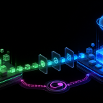 Plan migration WordPress — plan de migration WordPress néon avec matrice copie, reconstruction, URL, DNS, bascule et rollback