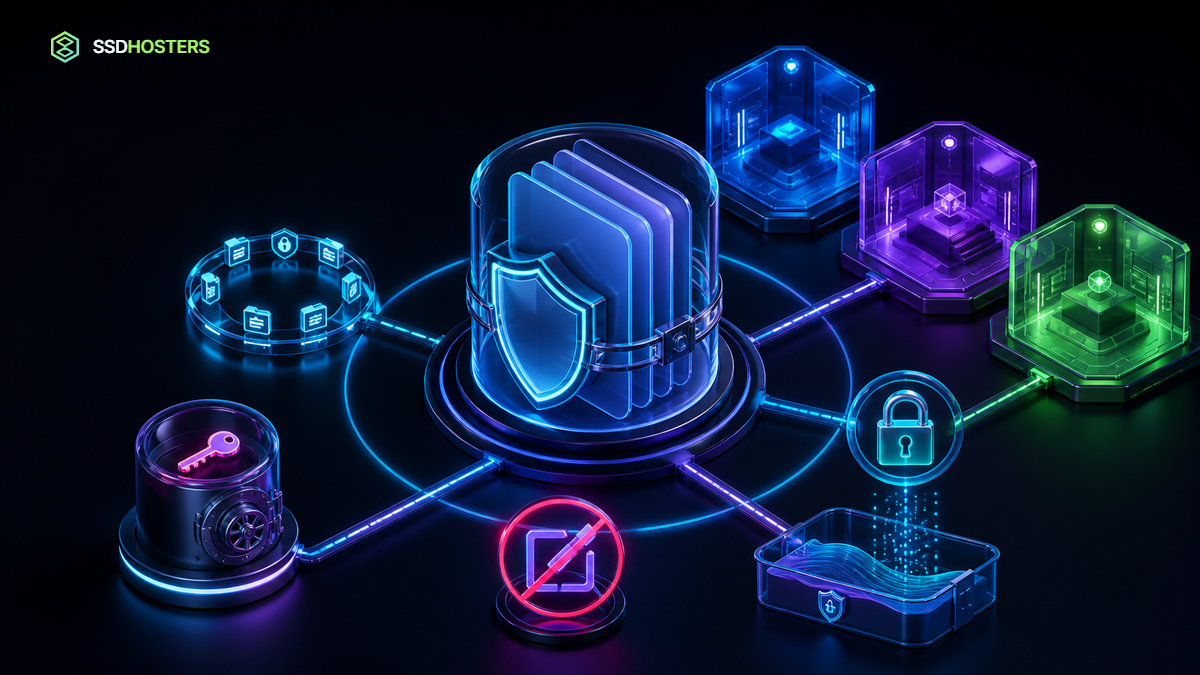 Sécuriser wp-config.php — fichier de configuration WordPress néon protégé par permissions, secrets, environnements et validation contrôlée